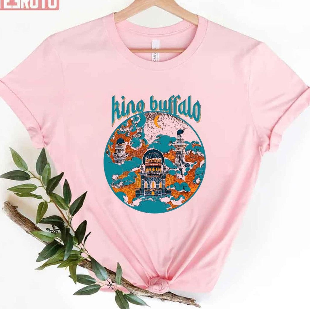 Night Temple Moon King Buffalo Unisex T-Shirt