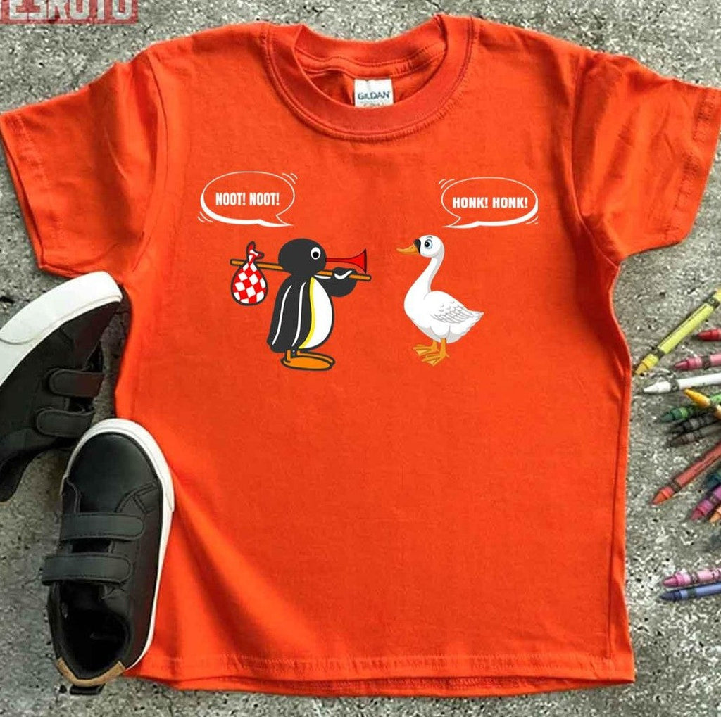 Pingu Cartoon Noot Noot Pingu And The Goose Unisex T-Shirt