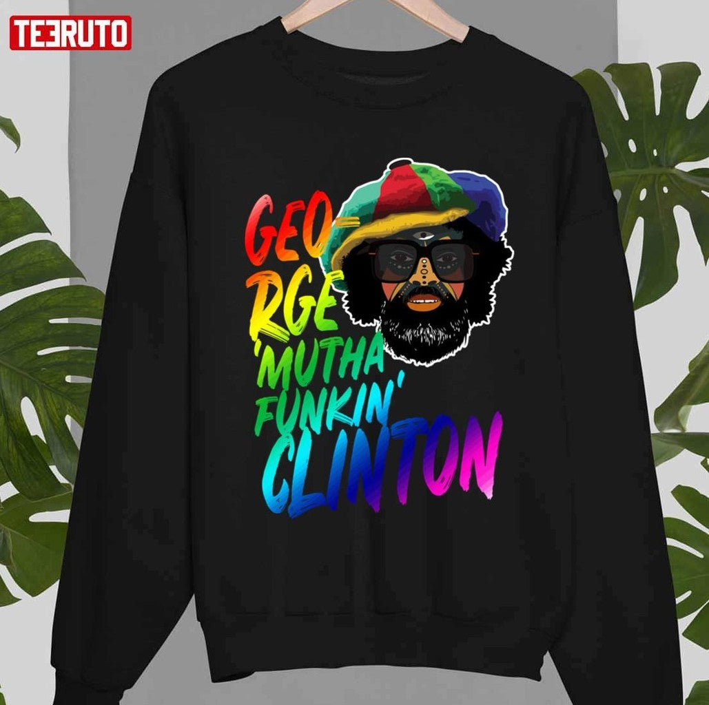 Rainbow Neon Text George Muthafunkin Clinton Unisex T-Shirt