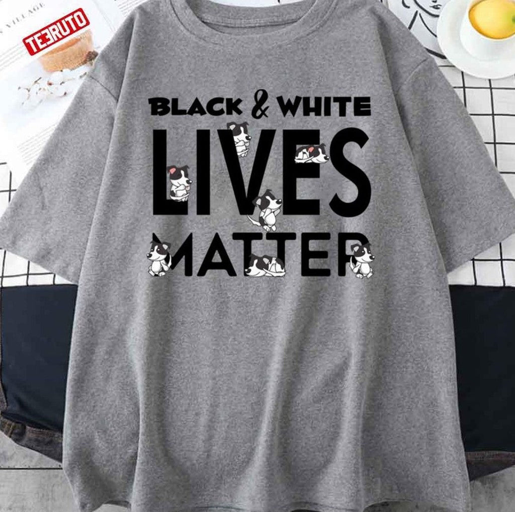Black And White Puppy Lives Matter Unisex T-shirt