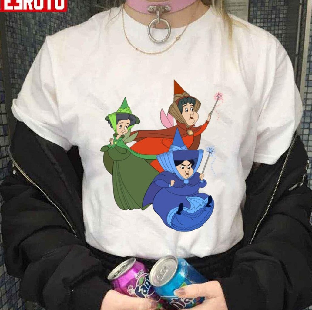 Sleeping Beauty Flora Fauna And Merryweather Unisex Hoodie