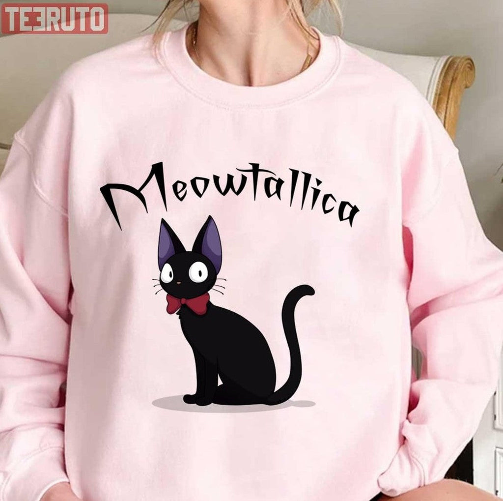 Anime Ghibli Kiki's Delivery Service Meowtallica Metalica Unisex Sweatshirt