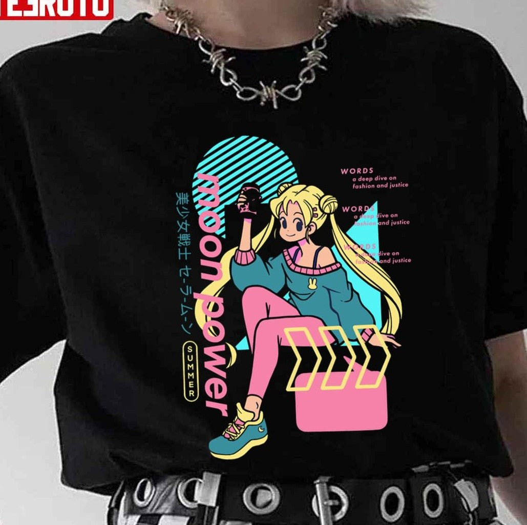 Moon Power Sailor Moon Anime Artwork Unisex T-Shirt