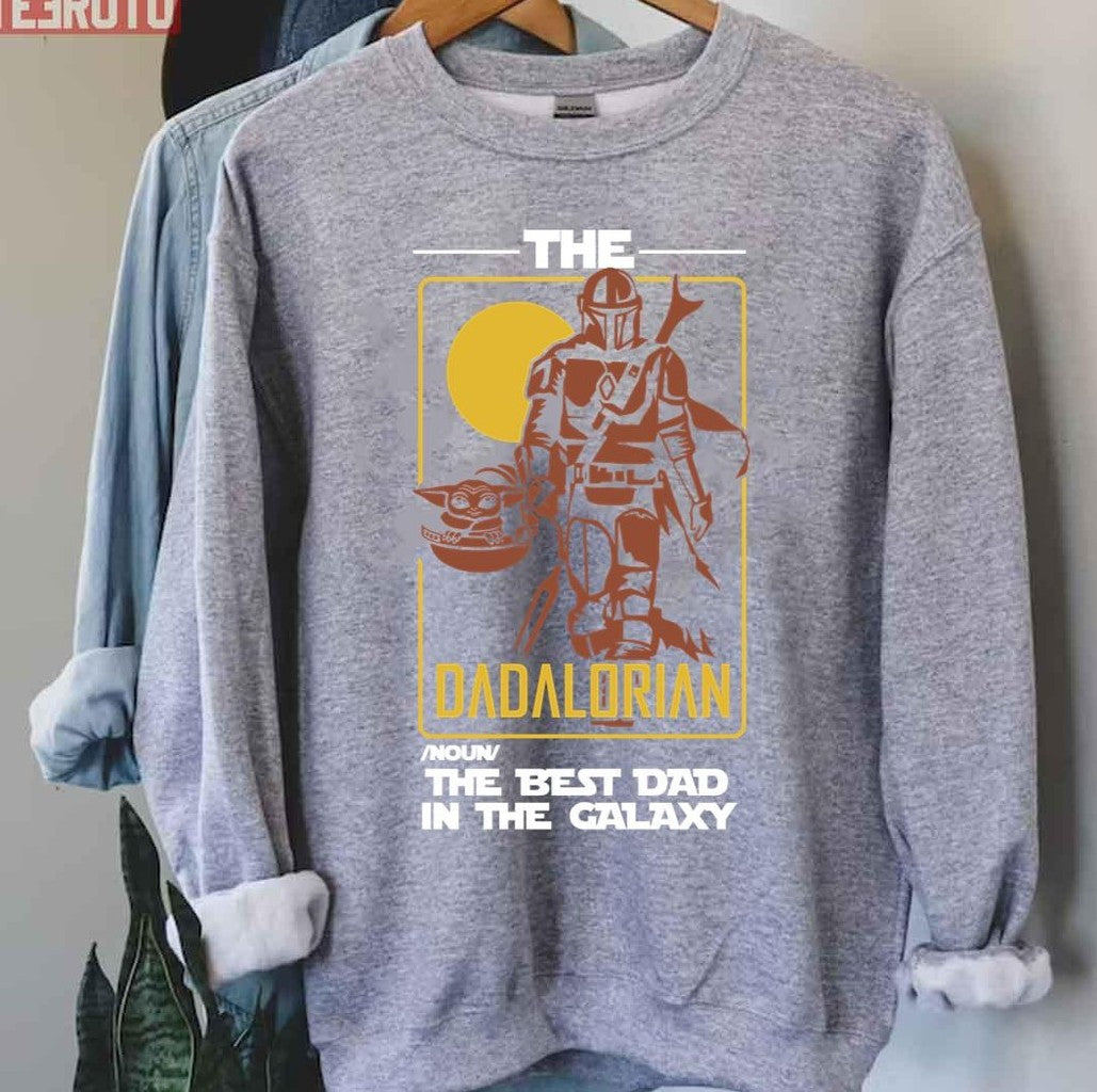 The Dadalorian The Best Dad In The Galaxy Funny Father's Day Vintage Sweatshirt