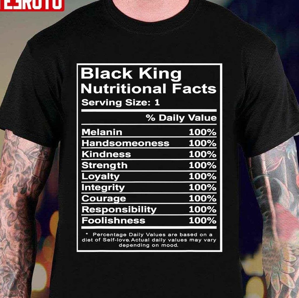 Nutritional Facts African Black History Month Unisex T-Shirt Unisex T-Shirt