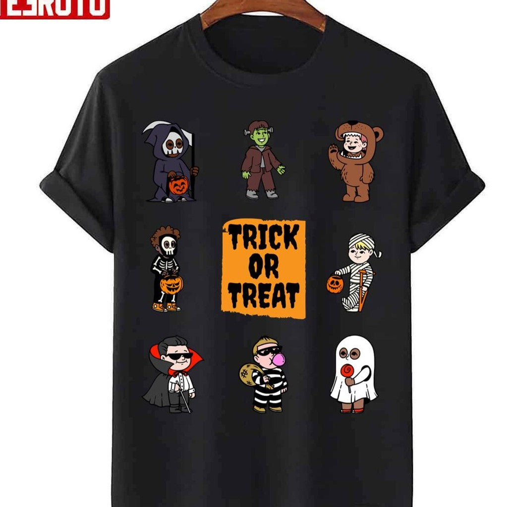 Momster Halloween Trick Or Treat Cute Chibi Horror Characters Unisex Sweatshirt