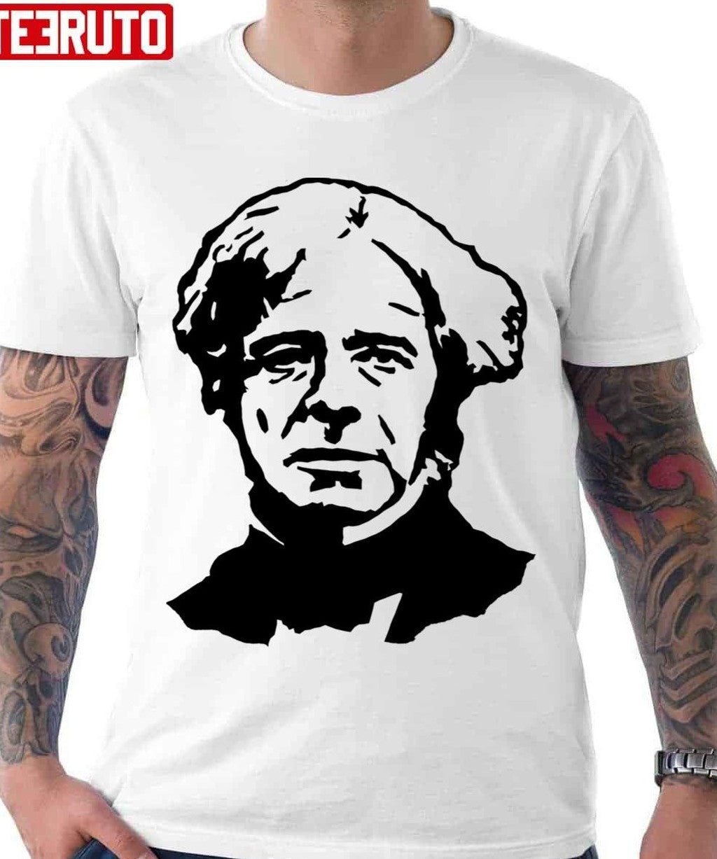 Black And White Portrait Michael Faraday Stencil Unisex Hoodie