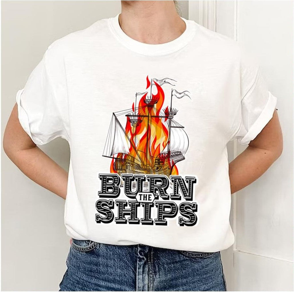 Sketch Art Burn The Ships Unisex Sweatshirt