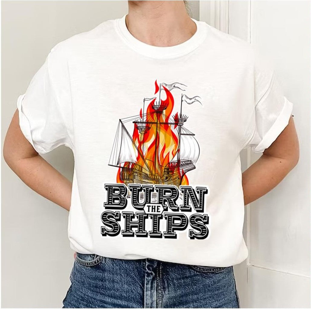 Sketch Art Burn The Ships Unisex Sweatshirt