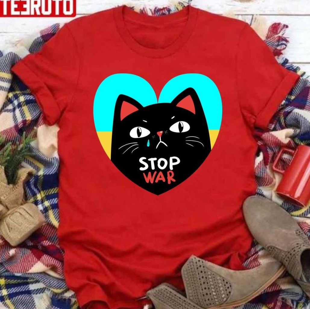 Stop War Banner Flyer Card Badge Ukraine Unisex Sweatshirt