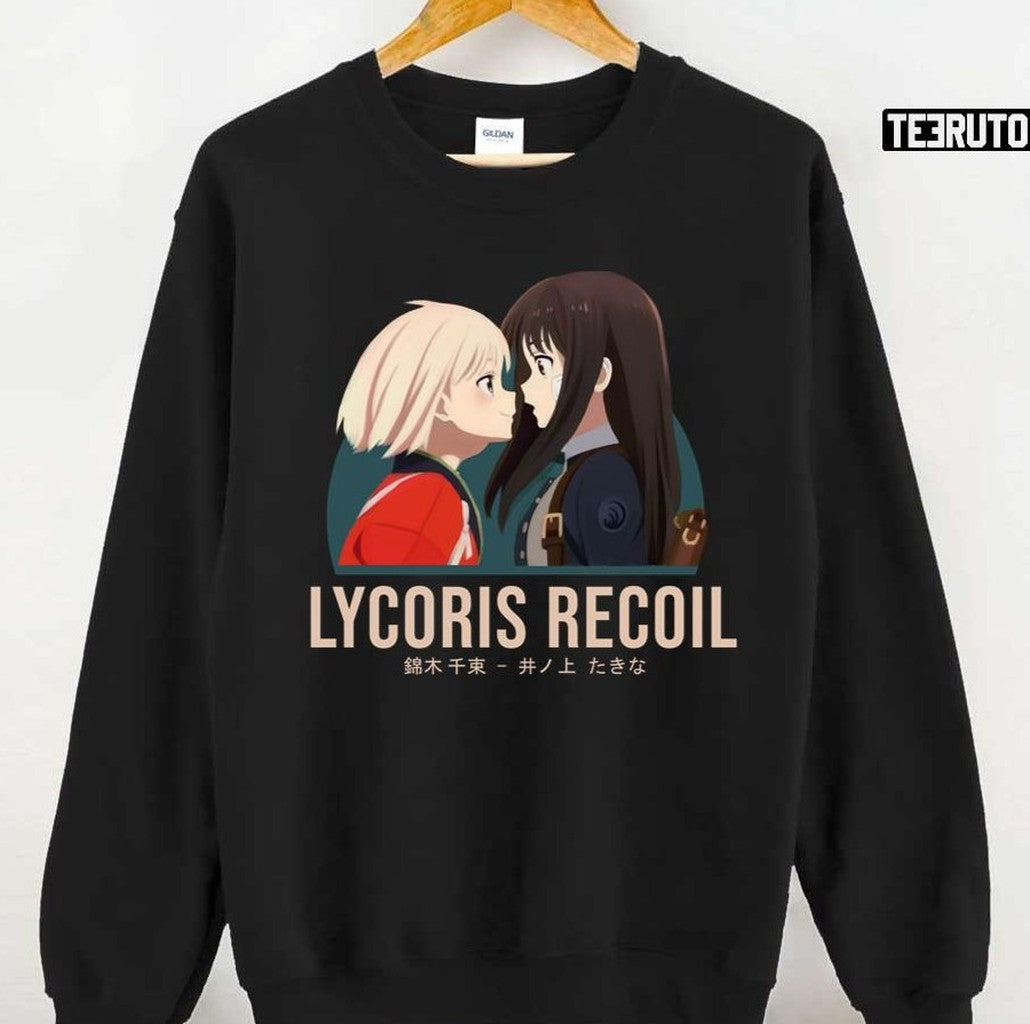Anime Lycoris Recoil Main Duo Character Unisex T-shirt