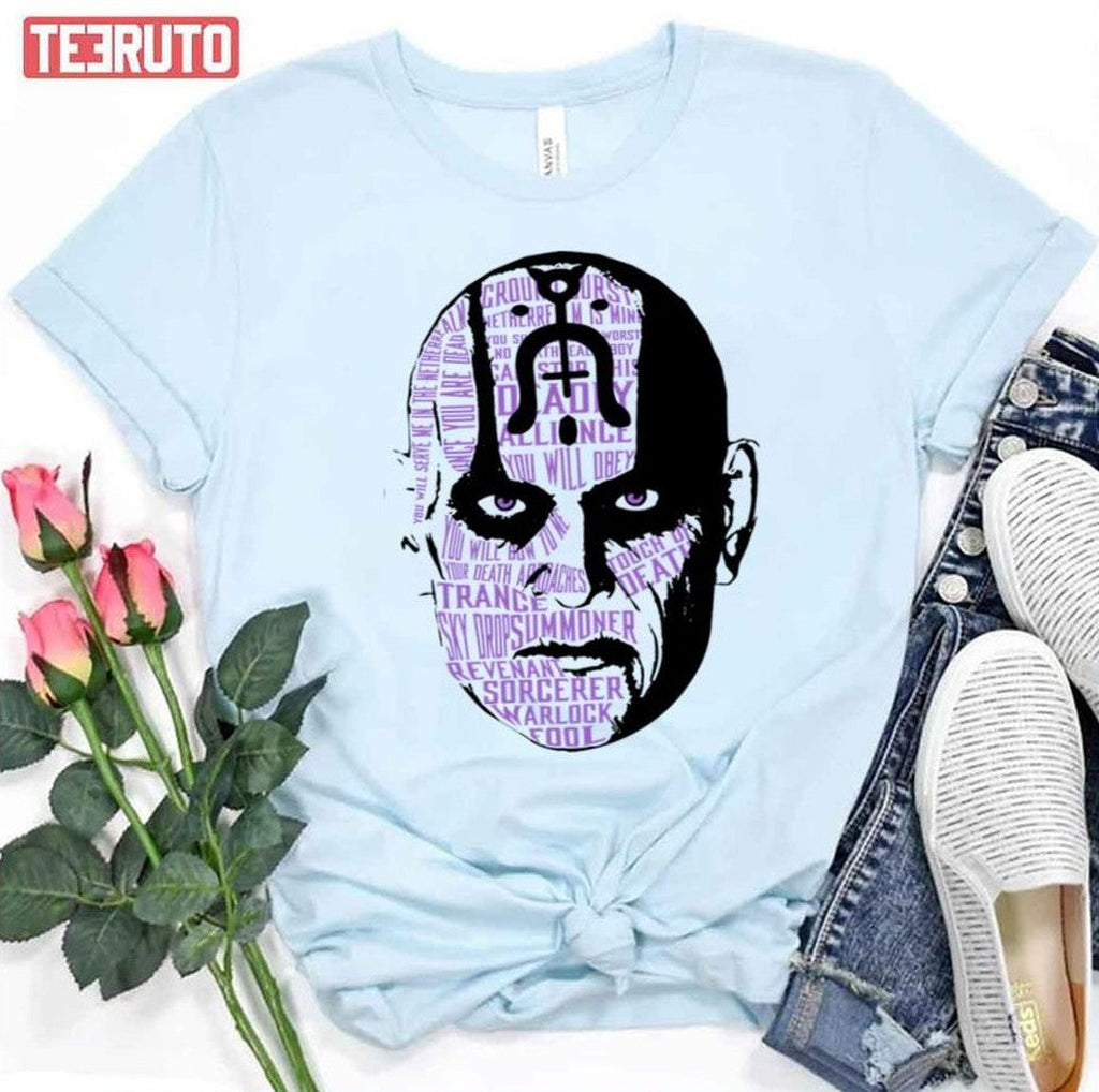 Quan Chi Text Portrait Mortal Kombat Unisex T-Shirt