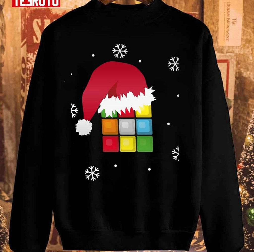 Santa Rubik Merry Christmas Oll Unisex Sweatshirt