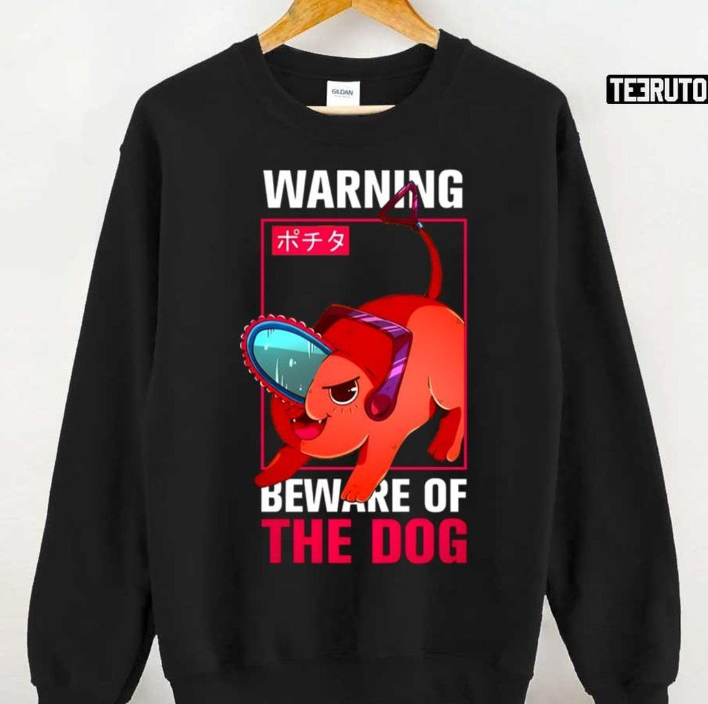 Pochita Beware Of The Dog Unisex Hoodie