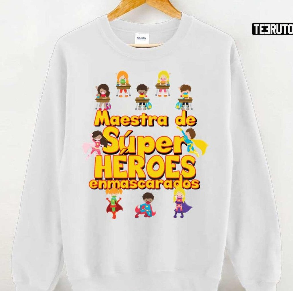 Spanish Teacher Maestra De Super Heroes Enmascarados Unisex T-Shirt