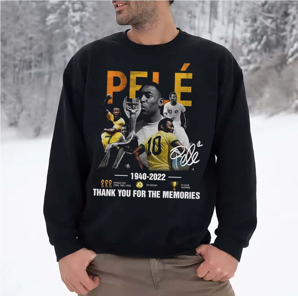 Rip Pele Brazil Football Thank You For The Memories Unisex Sweatshirt