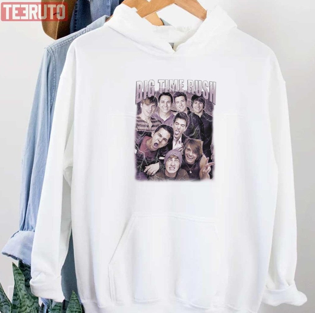 Big Time Rush Retro Vintage Bootleg Logo And Members Unisex Sweatshirt