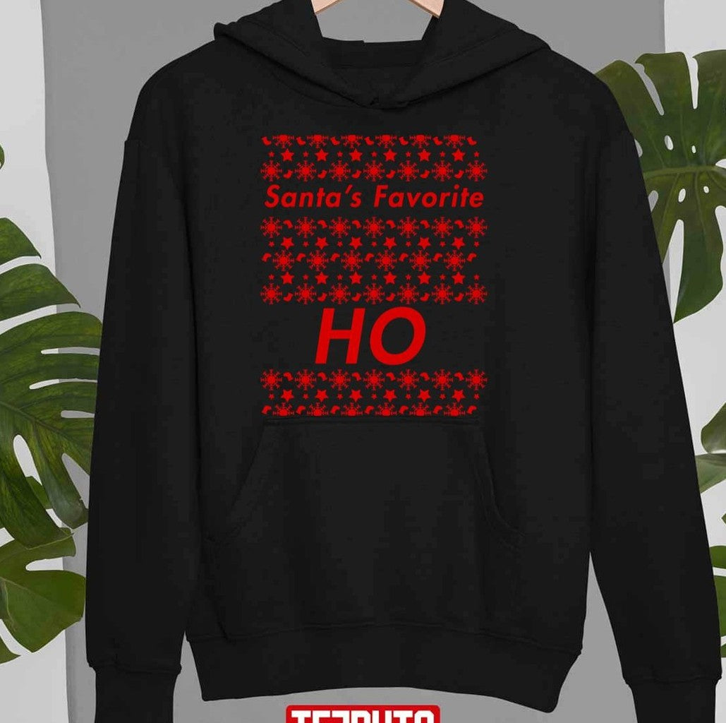 Santa's Favorite Ho Christmas Meme Funny Unisex Sweatshirt