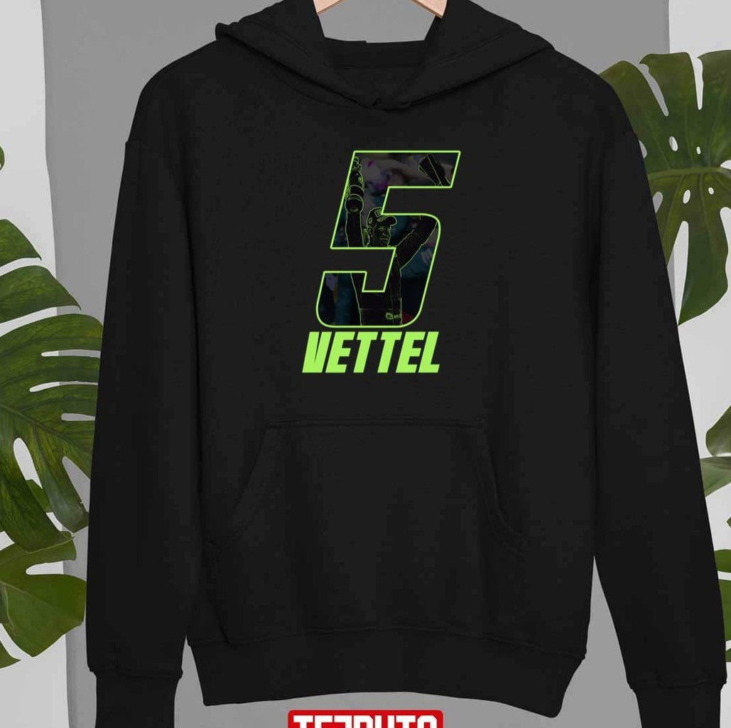 Number 5 Neon Design Sebastian Vettel 2022 Unisex T-Shirt