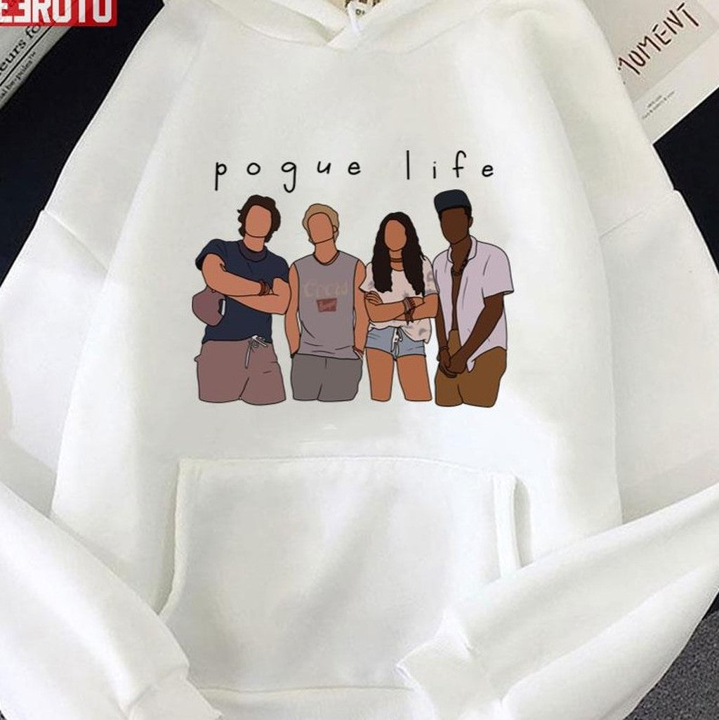 Pogue Life Minimalist Art Outer Banks Unisex Hoodie