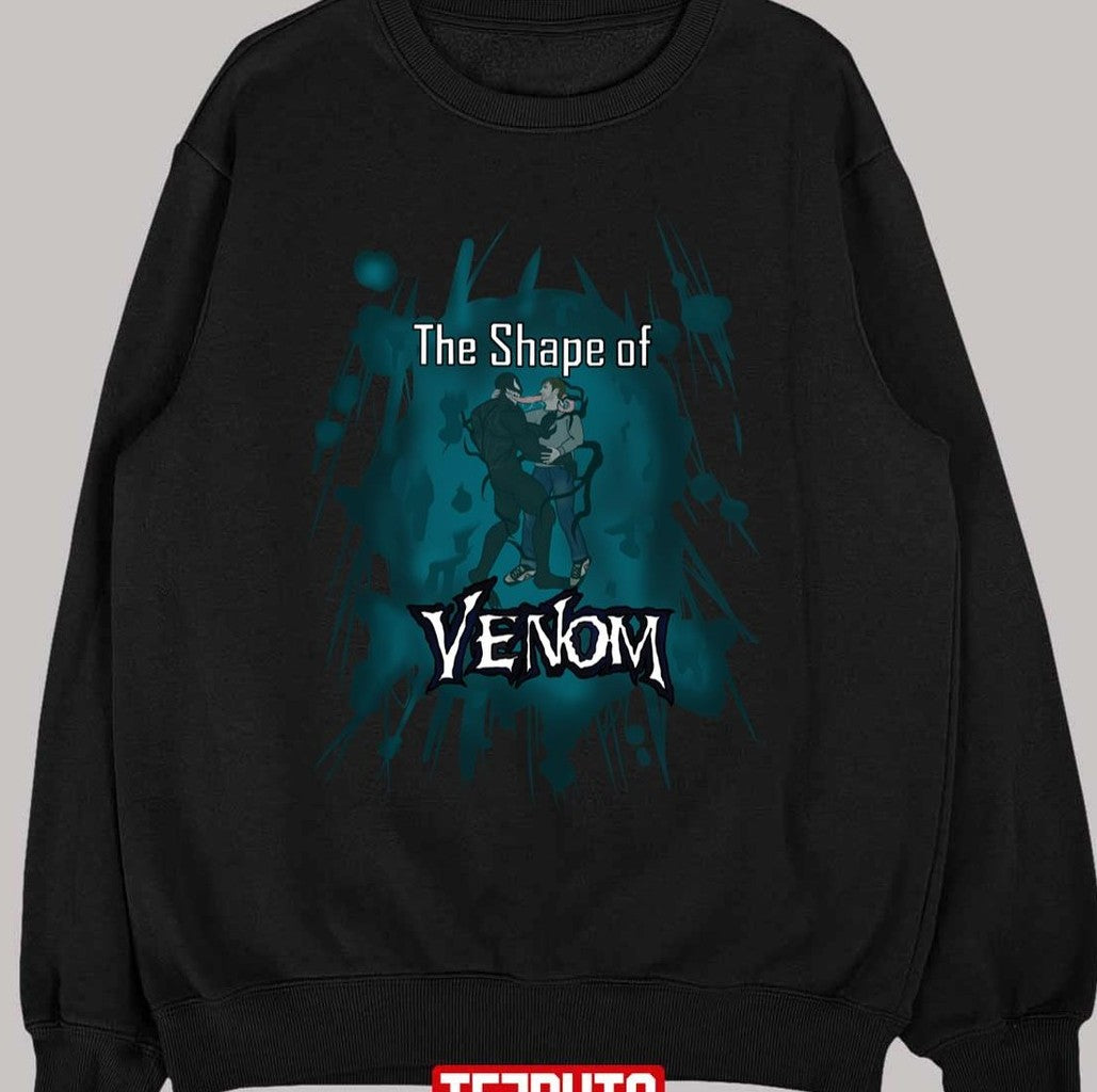 Parody The Shape of Water The Shape Of Venom Aqua Blue Unisex T-Shirt