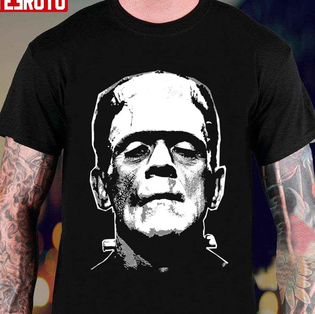 Scary Halloween Character Frankenstein Portrait Unisex T-Shirt