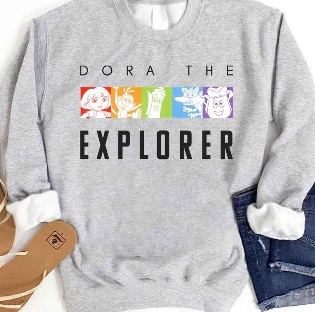 Rainbow Boxes Dora The Explorer Unisex Sweatshirt