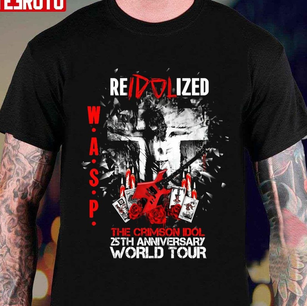 Reidolized The Crimson Idol 25th Anniversary World Tour Wasp Band Unisex T-shirt