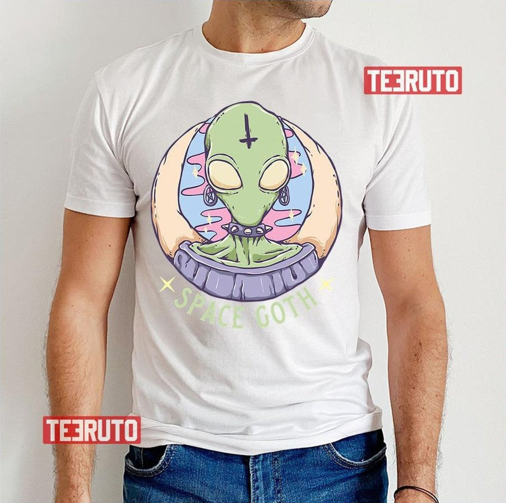 Space Goth Ufo Alien Extra Terrestrial Pentagram Unisex T-Shirt