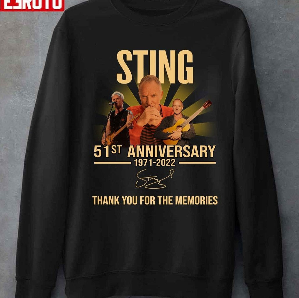 51st Anniversary 1971-2022 Thank You Sting For Memories Signature Unisex T-Shirt