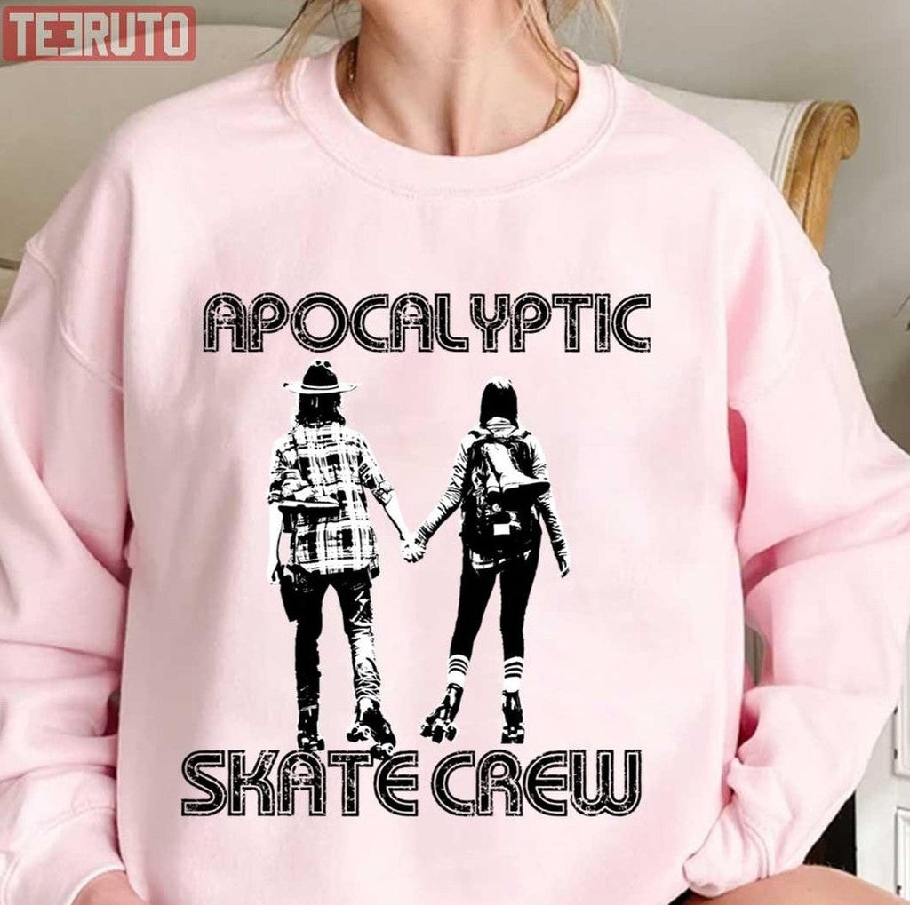 Apocalyptic Skate Crew The Walking Dead Carl And Enid Unisex Sweatshirt