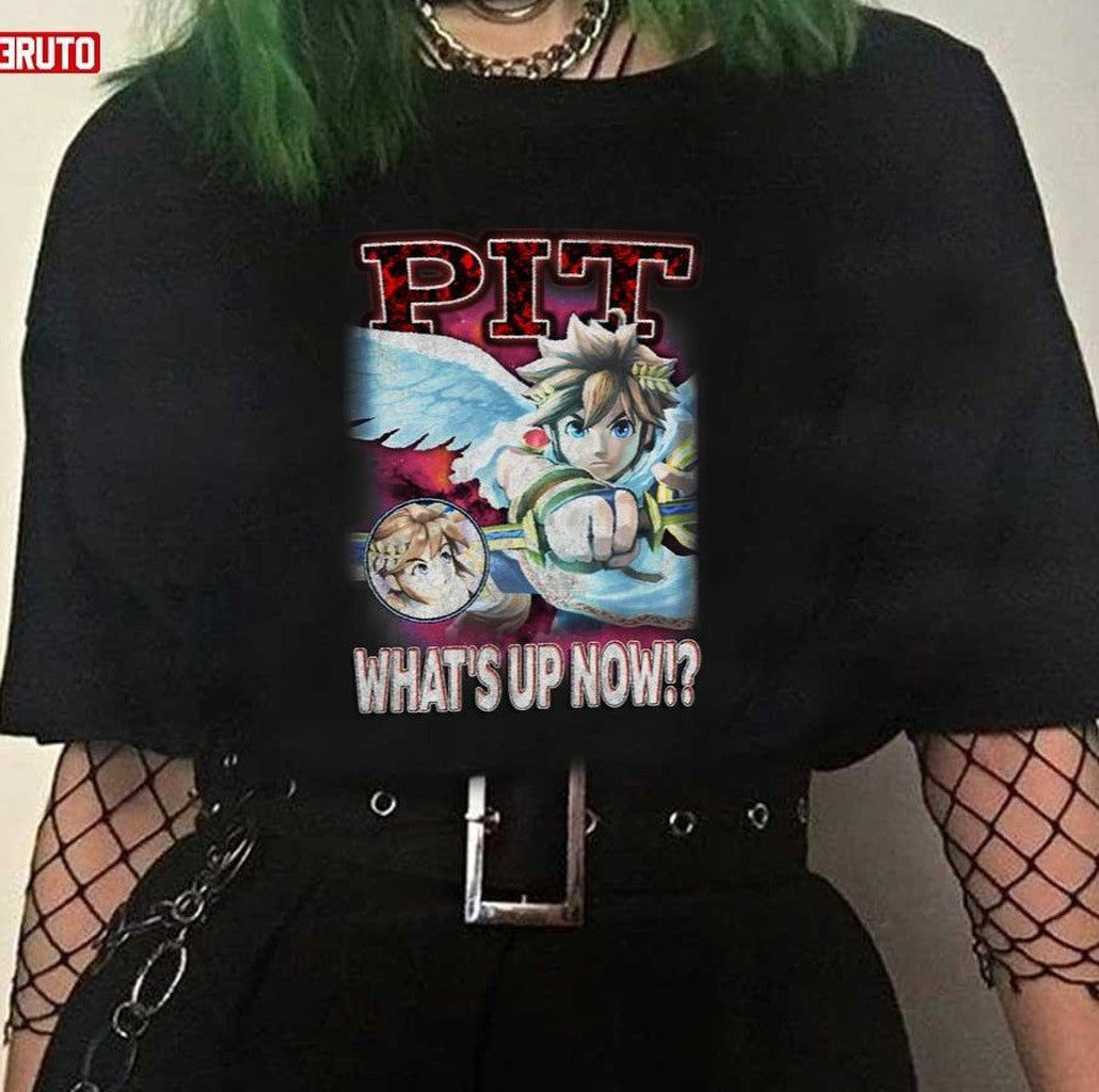 Pit What's Up Now Smash Bros Vintage Graphic Unisex T-shirt