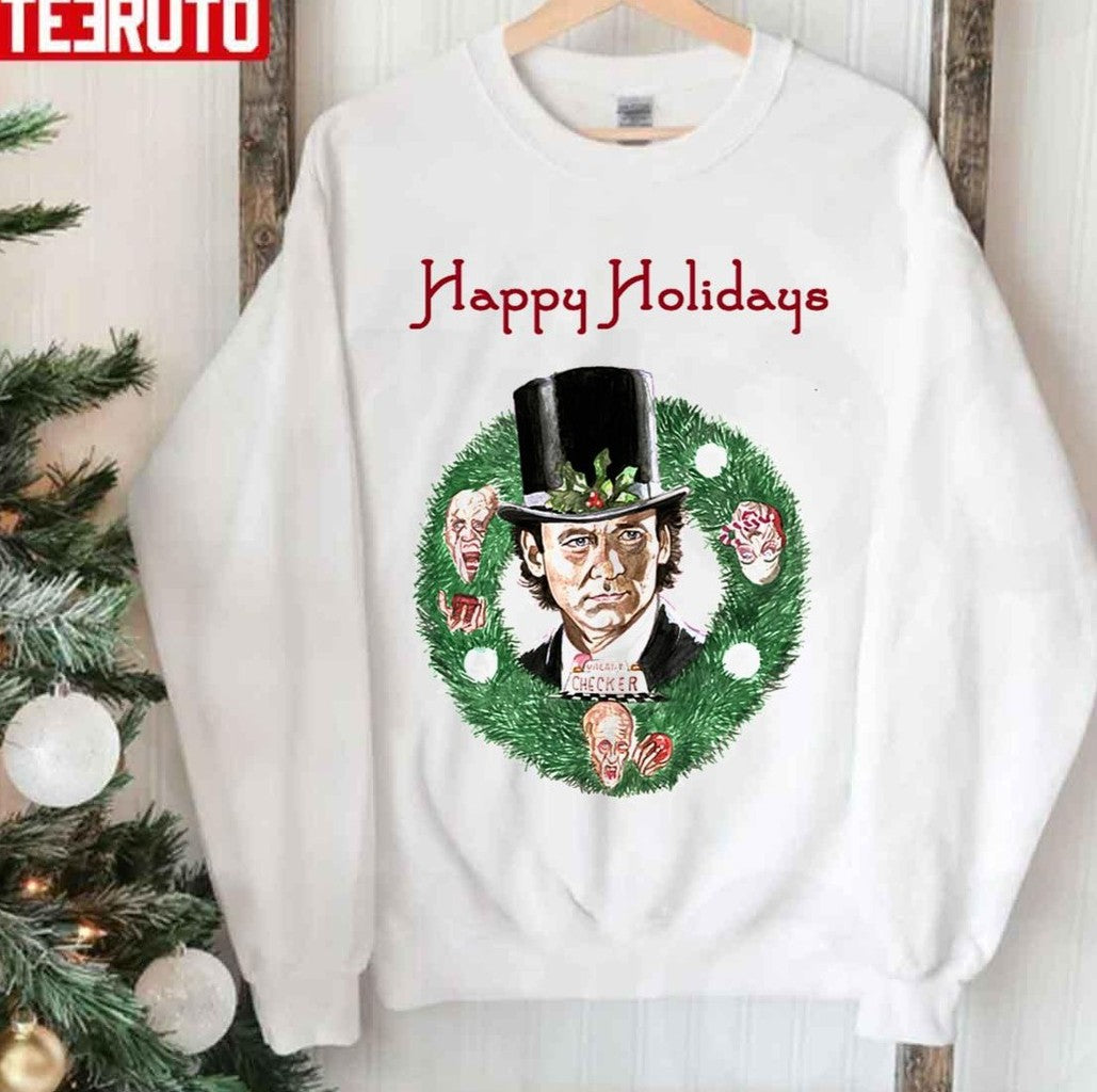 Bill Murray Scrooged Happy Holidays Unisex Sweatshirt