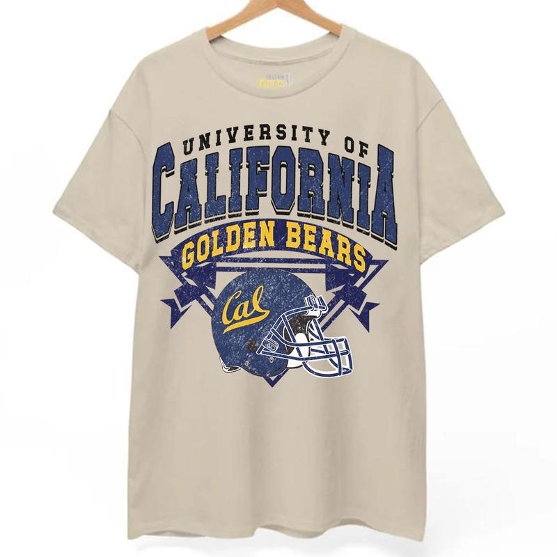 California Golden Bears Vintage NCAA Sweatshirt, Unisex Cal Football Shirt, Classic Sport Hoodie for Football Fans, Cotton Casual Shirt, T-Shirt