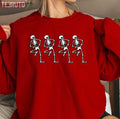 Spooky Scary Skeletons Dancing Funny Halloween Unisex Sweatshirt