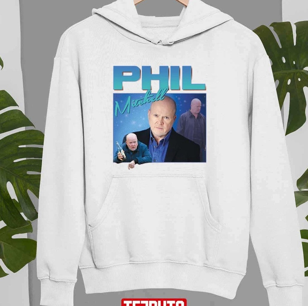 Phil Mitchell Homage Funny Uk Tribute Tv Fan 90s Legend Unisex T-shirt