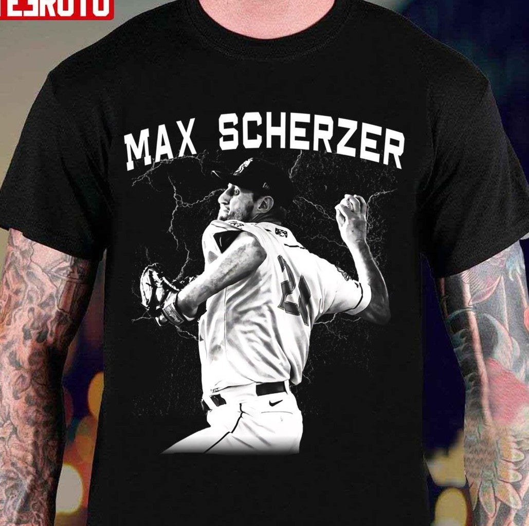 Black And White Art Max Scherzer Baseball Unisex T-Shirt