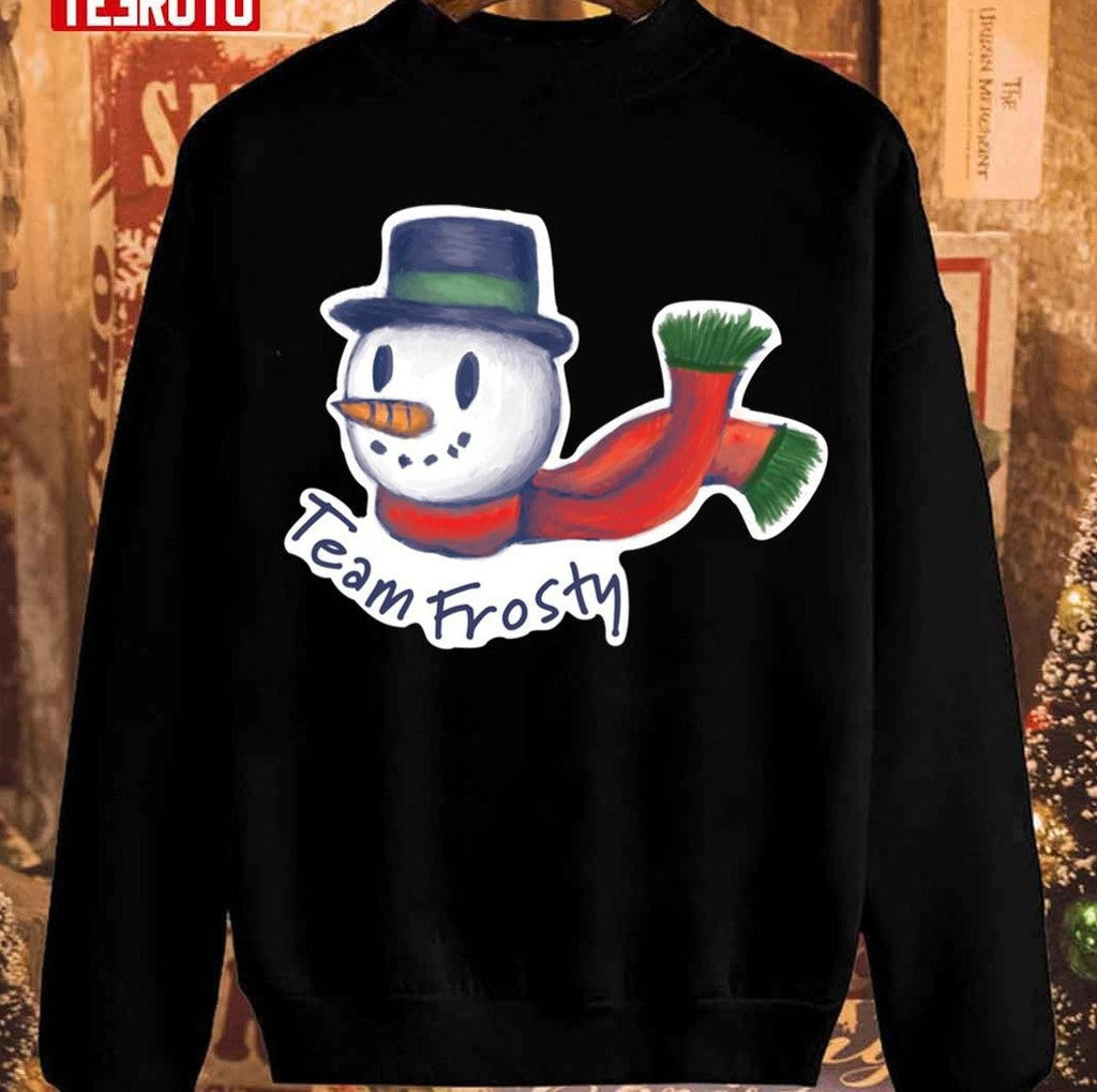 Team Frosty Wearing Scarf Before Go Out Christmas Unisex Sweatshirt
