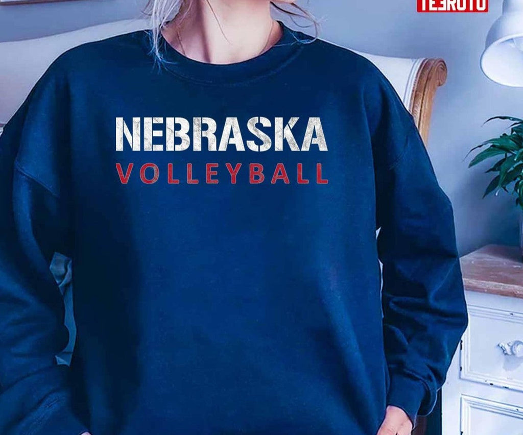Nebraska Volleyball Vintage Distressed Unisex T-Shirt