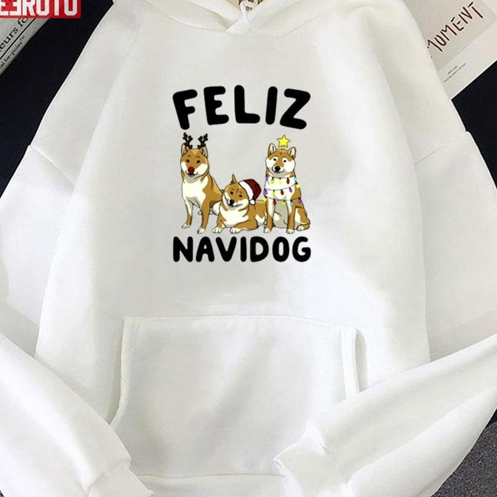 Shiba Inu Feliz Navidog Christmas Unisex Sweatshirt
