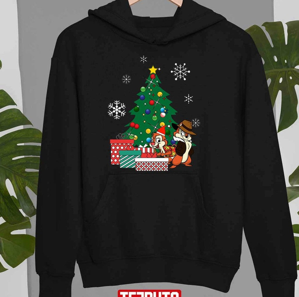 Around Christmas Tree Chip N Dale Unisex Sweatshirt