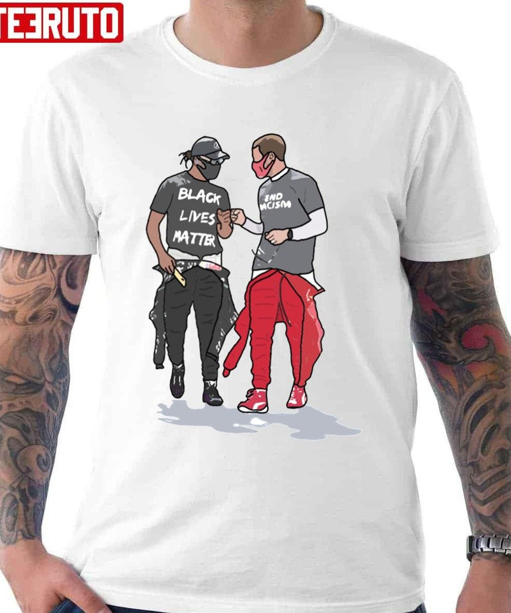 Sebastian Vettel X Lewis Hamilton Iconic Moment Unisex Hoodie