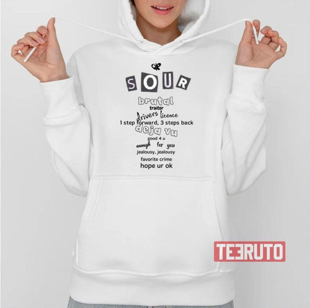 Oliva Rodrigo Sour Track List Unisex T-Shirt