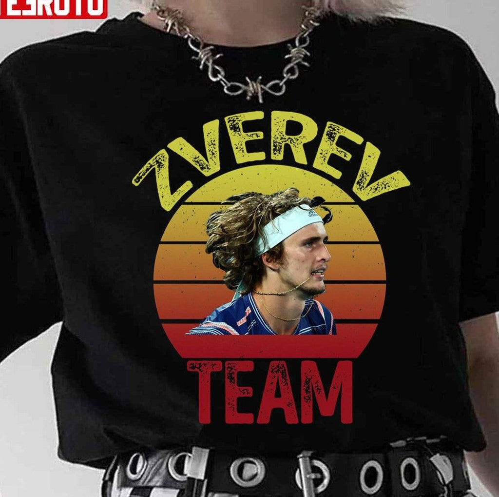 Team Sunset Design Tennis Alexander Zverev Unisex Hoodie