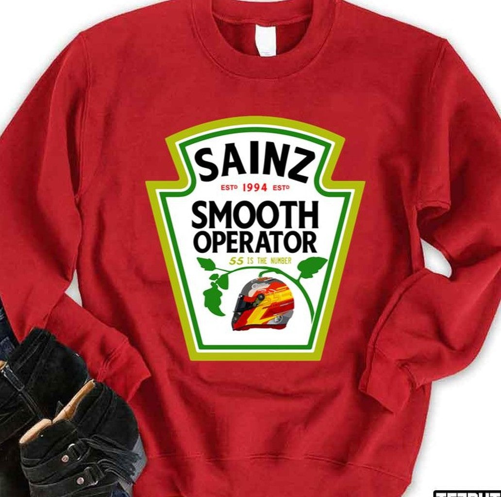 Sainz Jr Smooth Ketchup Funny Design Carlos Sainz Formula 1 Unisex Sweatshirt