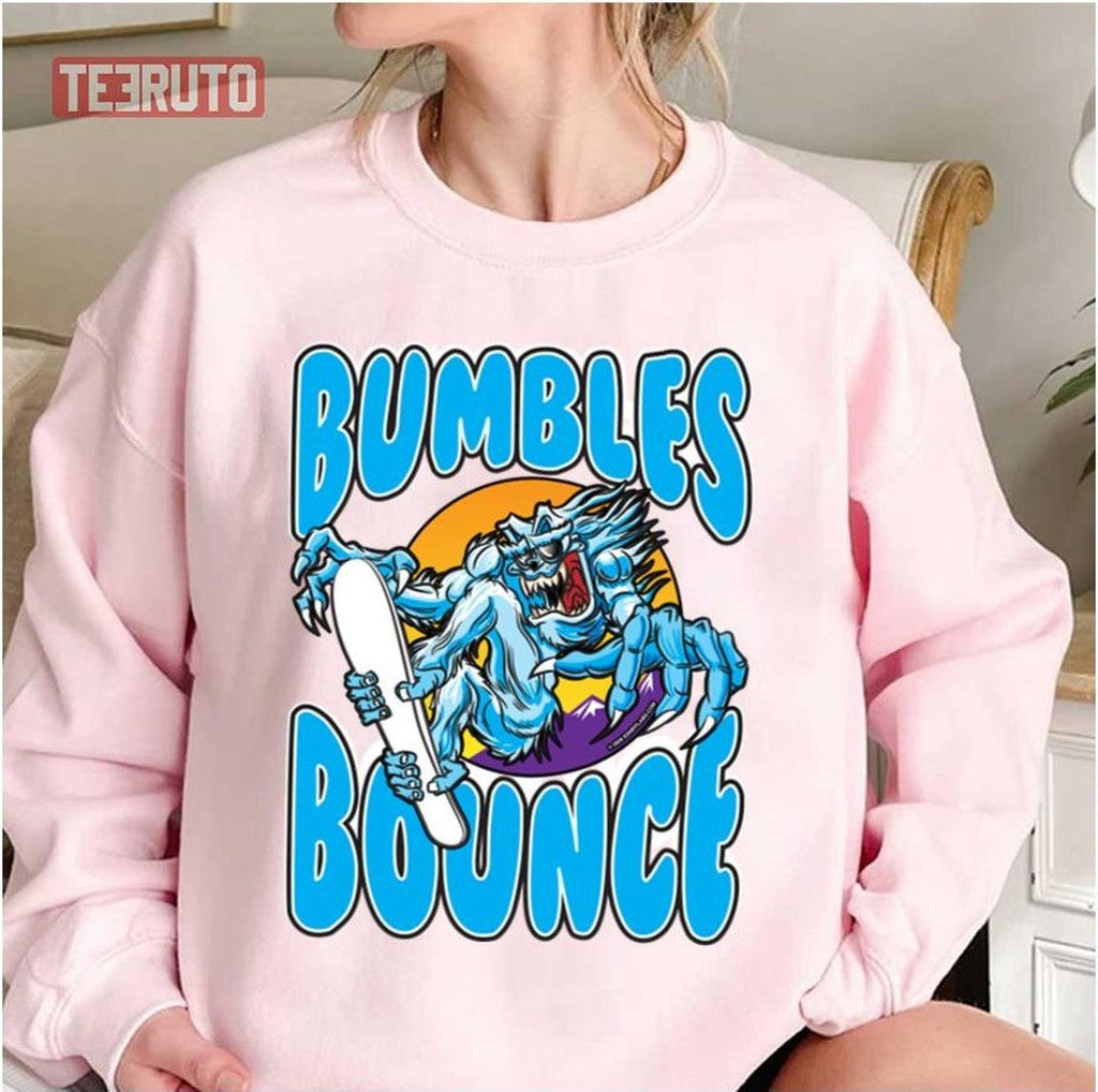 Snowman Yeti Snowboarder Bumbles Bounce Abominable Unisex T-Shirt