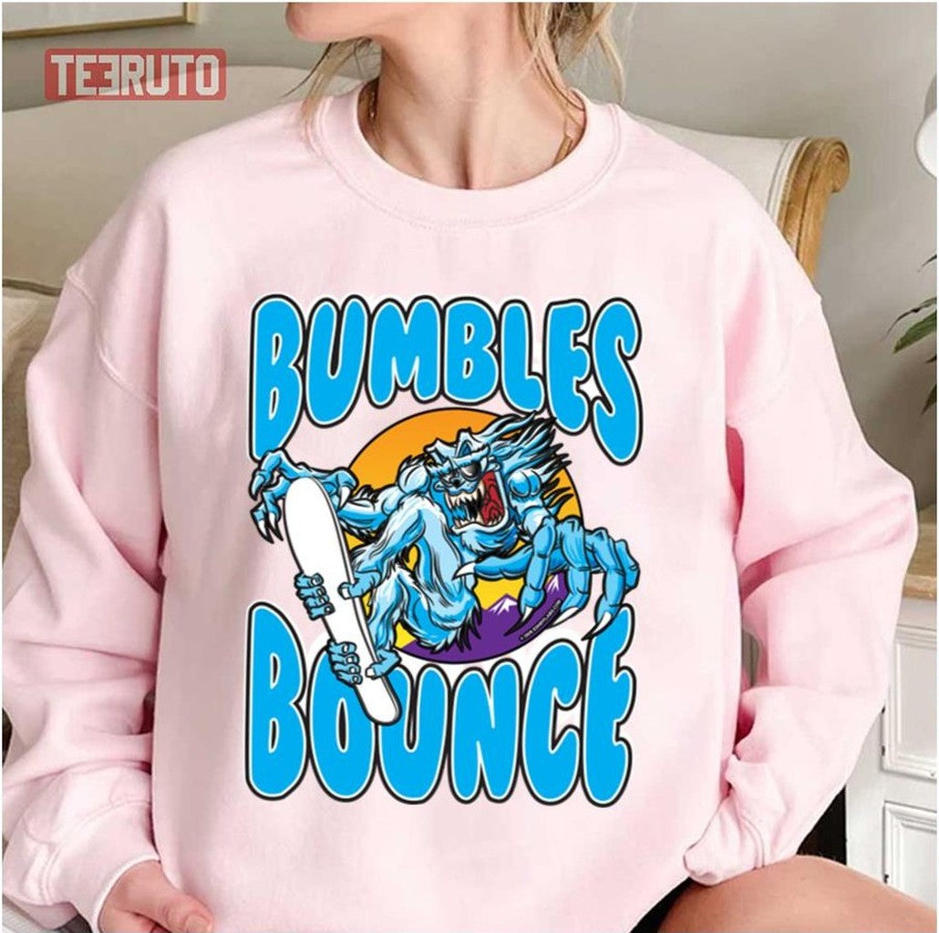 Snowman Yeti Snowboarder Bumbles Bounce Abominable Unisex T-Shirt