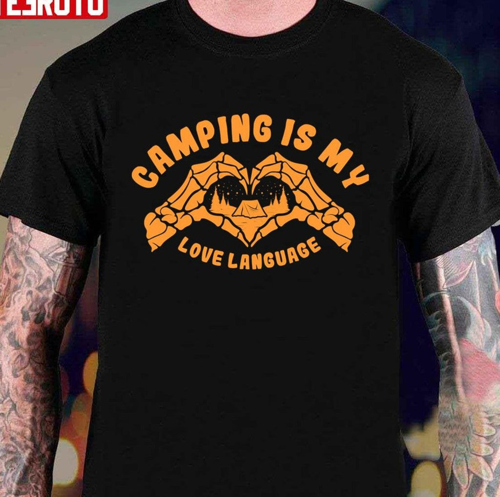 Skeletons Camping Is My Love Language Unisex Hoodie