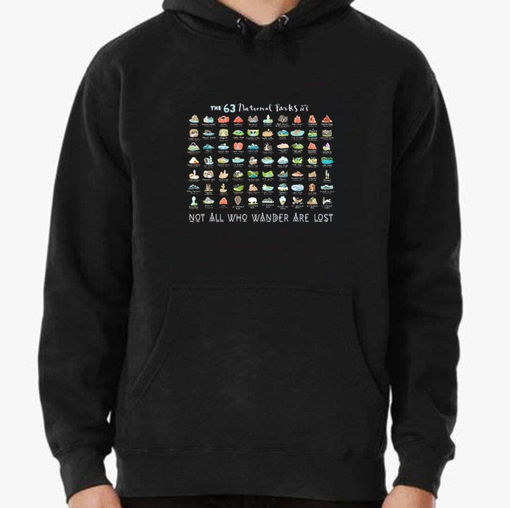 63 US National Parks USA Road Trip T-Shirt