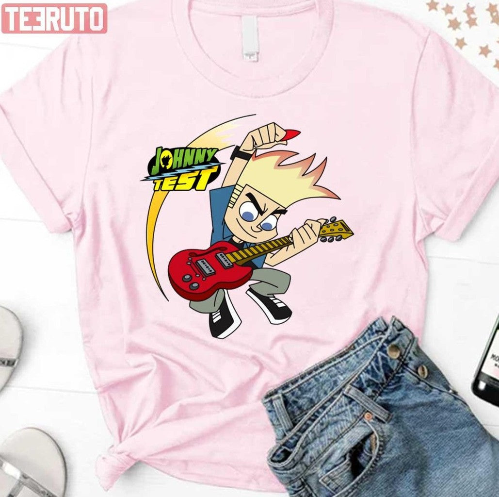 Rocking Boy Johnny Test Playing Guitar Unisex T-Shirt